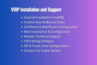 setup install and configure linux asterisk freeswitch pbx voip solution
