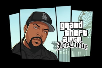 draw vector portrait gta style
