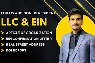 do US llc registration, ein number, boi report and renew llc