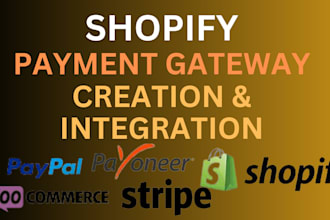create integrate shopify payment stripe payment gateway paypal to your store