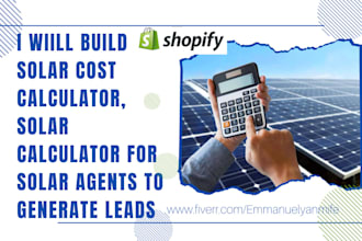 build solar cost calculator, solar calculator for solar agents to generate leads