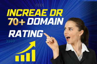 increase domain rating or ahrefs DR and do complete SEO