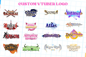 design text vtuber logo for stream