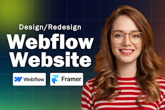design webflow website, framer website, figma to webflow framer landing page