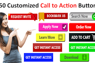 design 50 modern cta buttons for your website or app