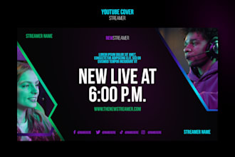 do design social media and streaming paltform banner