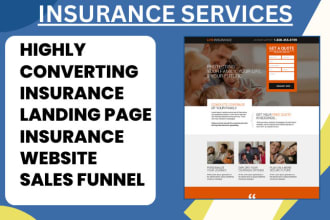 design insurance landing page burial insurance website iul insurance lead funnel