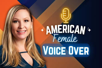 record a professional american female voice over