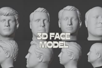 fastest create 3d face model, sculpt 3d model