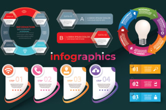 do modern business infographics, organogram, flowchart