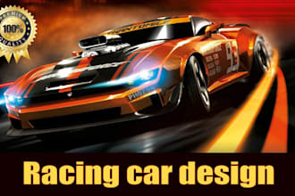 create professional racing car wrap design