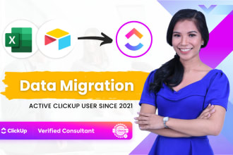 help you move your data from excel or airtable to clickup