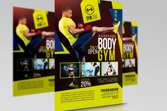 create attractive fitness and sports flyer