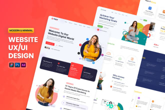do website ui design, mobile app ui, landing page ui ux design in figma