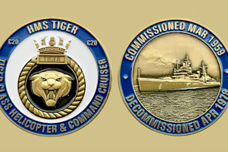 design custom 3d command challenge coin