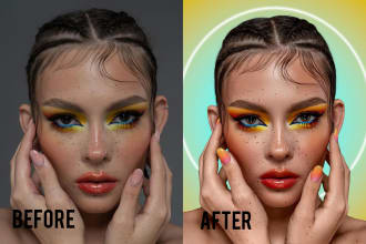 do high end portrait retouching, headshot retouch