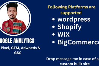 setup google analytics, ga4 ecommerce tracking, conversion tracking, facebook