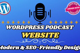 build a premium podcast wordpress website stunning design and SEO optimized