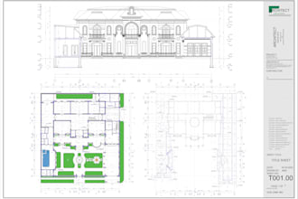 create construction blueprints, sections, elevations and drawings