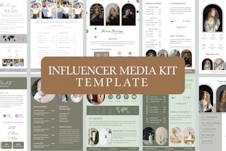 create a brands influencer media kit one sheet and electronic press kit