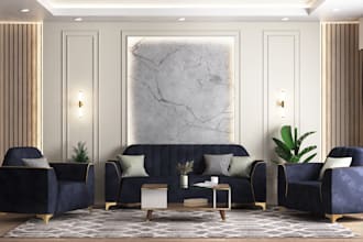 do 3d modeling and rendering of furniture and interiors