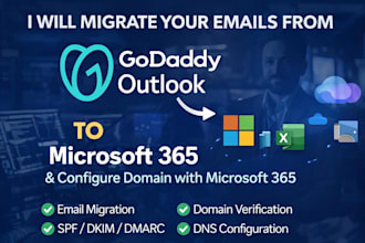 migrate your emails from godaddy to microsoft365 or g suite