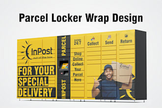 parcel locker wrap design