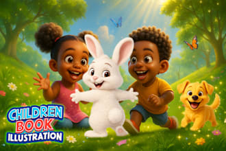do children story book illustration and children book illustration KDP