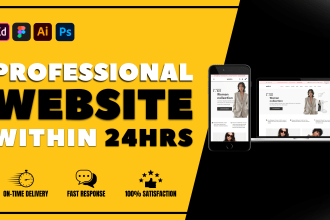 design a professional responsive html website or landing page