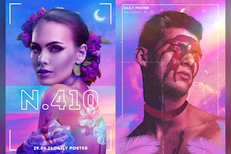 custom your photo into aesthetic poster art decoration in 24h delivery