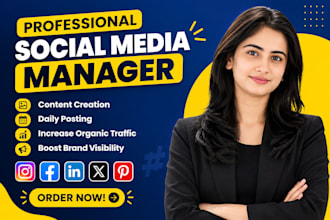 be your social media marketing manager, content creator on instagram, pinterest