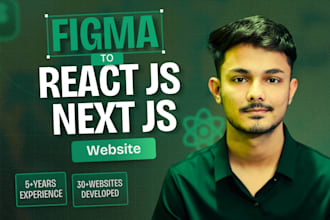 convert figma to html, react js, next js website