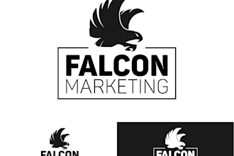 make creative eye catching falcon logo design in 24 hours