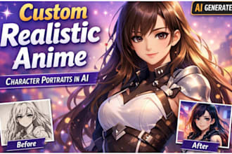 create custom realistic anime characters using midjourney ai art