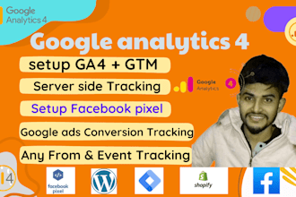 google analytics 4 setup facebook pixel setup server side tracking GTM expert