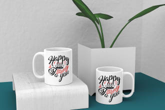 do typography graphic creative coffee mug and t shirt design