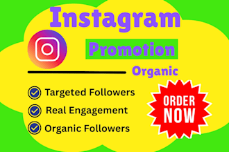 do instagram organic marketing, growth followers real engagement