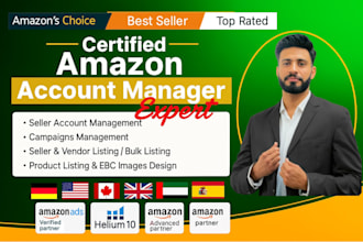 be your expert amazon account manager, amazon virtual assistant seller central