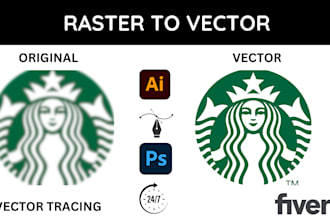 do vector tracing, vectorize image, vector logo to svg, pdf