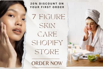 design highly profitable skincare shopify store  beauty dropshipping website