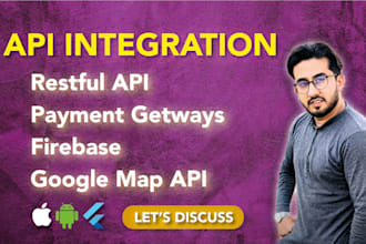 integrate restful apis, payment gateway, in flutter wordpress, laravel web