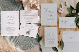 design amazing wedding stationery and welcome sign bundle