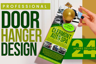 design amazing door hanger within 24 hours