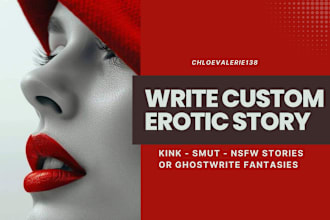 write custom erotic story, kinky, smut, nsfw stories or ghostwrite fantasies