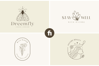 design hand drawn line art botanical bolo logo