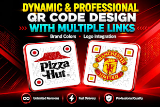 design dynamic custom qr code with logo and multi link redirection