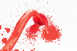 create a paint splash logo reveal animation