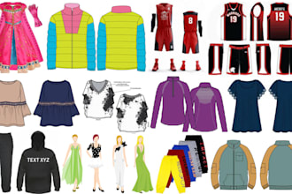 create tech pack for streetwear, hoodie, sportswear, gymwear and activewear