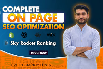 do website onpage SEO optimization of wordpress, wix, and shopify using yoast