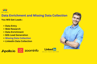 do data enrichment, missing data collection and b2b lead generation